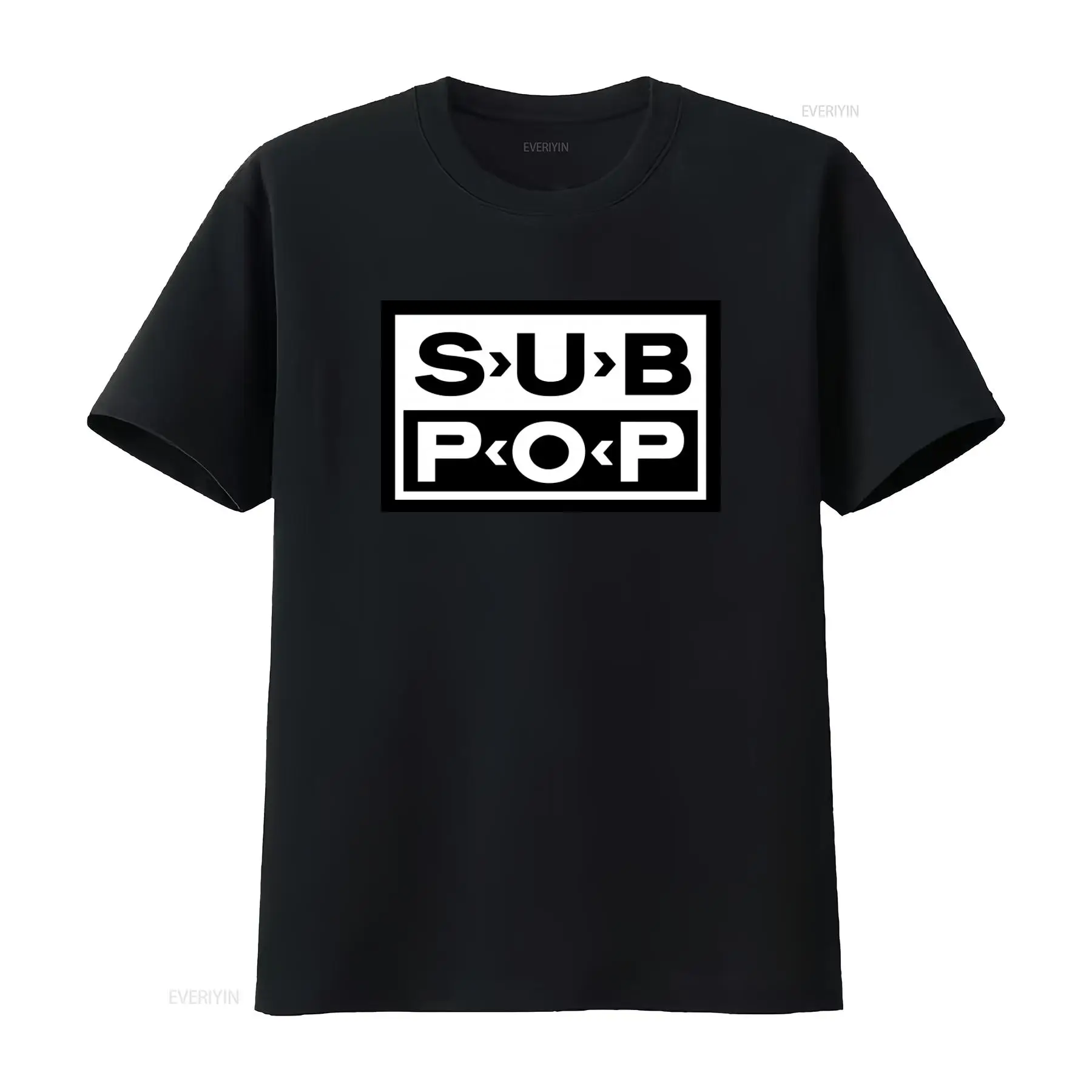 Vintage Fashion Logo - Sub Pop Logo T-Shirt Schwarz mit