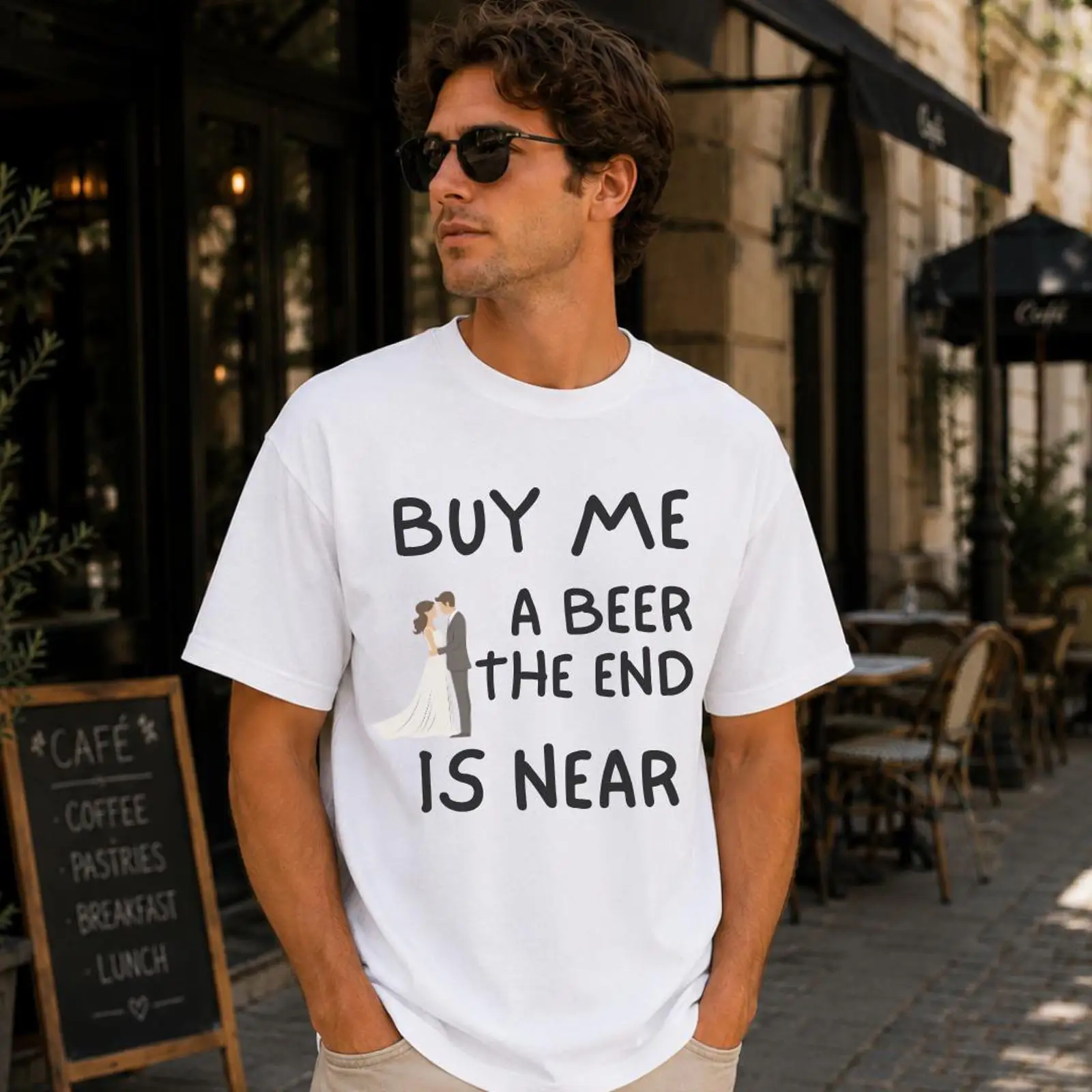 Vintage Fashion Near Me - Lustiges Junggesellen-T-Shirt „Kauf mir ein Bier,