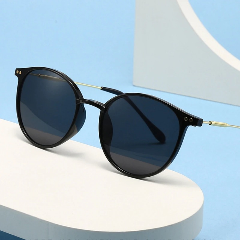 Vintage Fashion Brands - Neue runde Vintage-Sonnenbrille für Damen, Retro-Luxus-Marken-Designer-Sonnenbrille