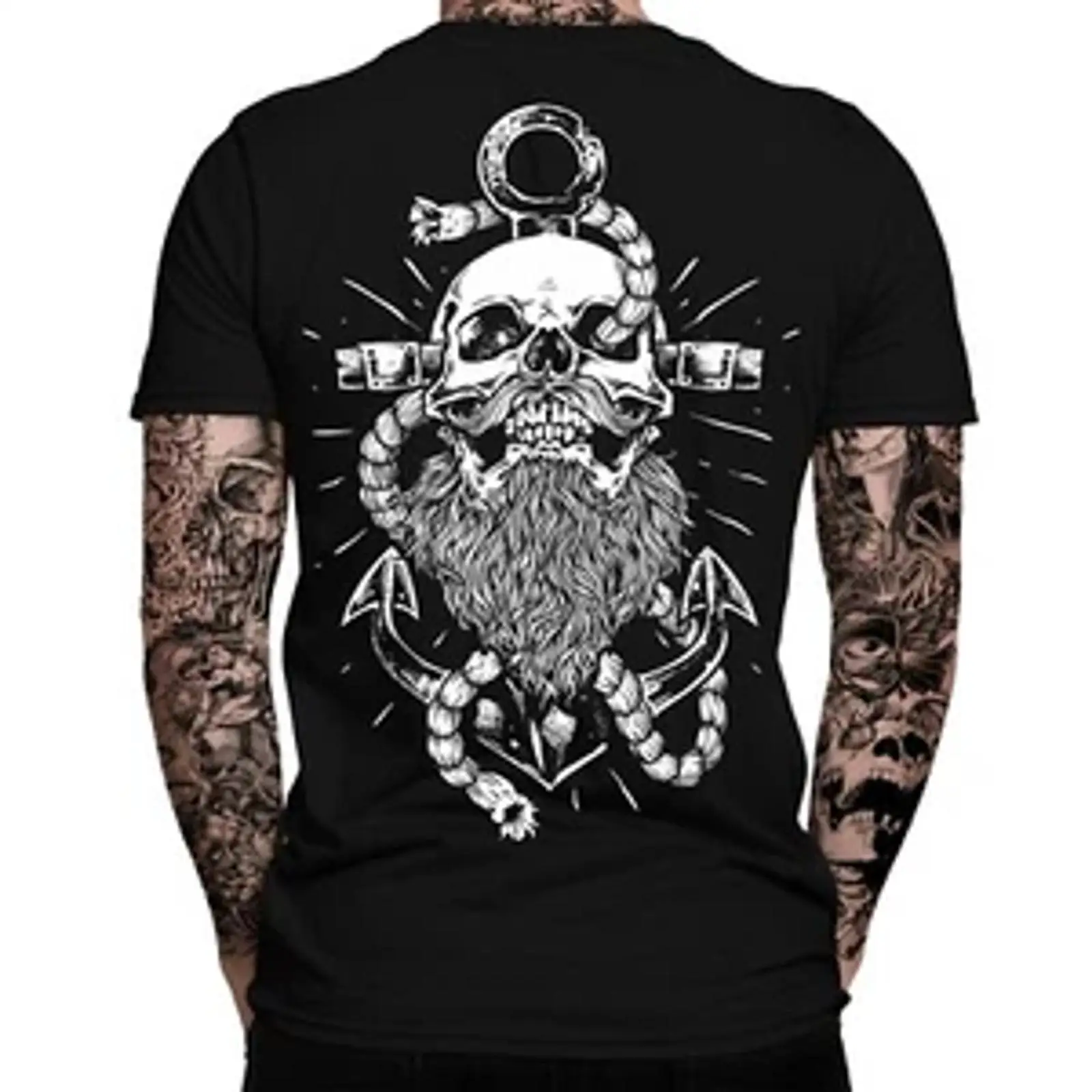 Vintage Fashion Hamburg - Anchor T-Shirt für Herren, Skull Hamburg