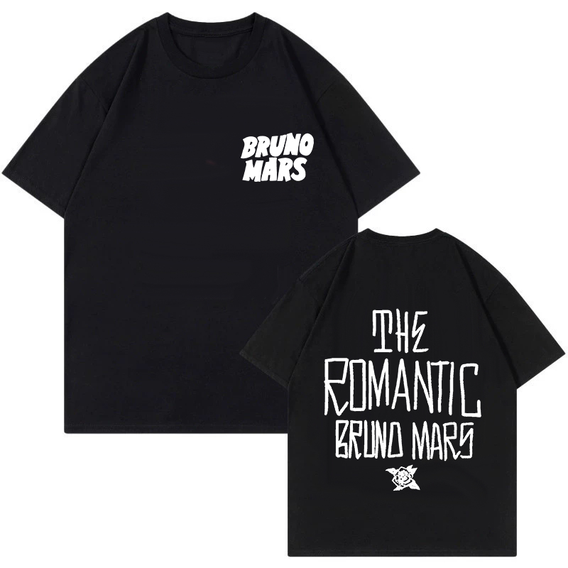 Vintage Fashion Eu - Bruno Mars Print Vintage T-Shirt The