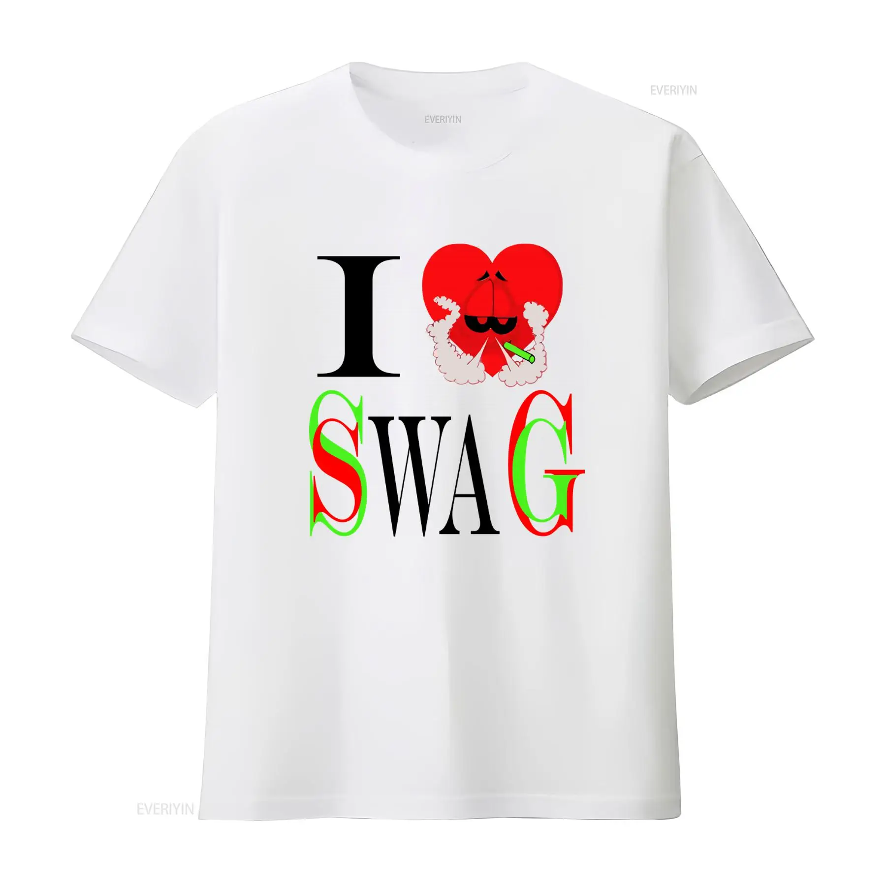 Vintage Fashion Look - I Swag T-Shirt mit Herz-Print im