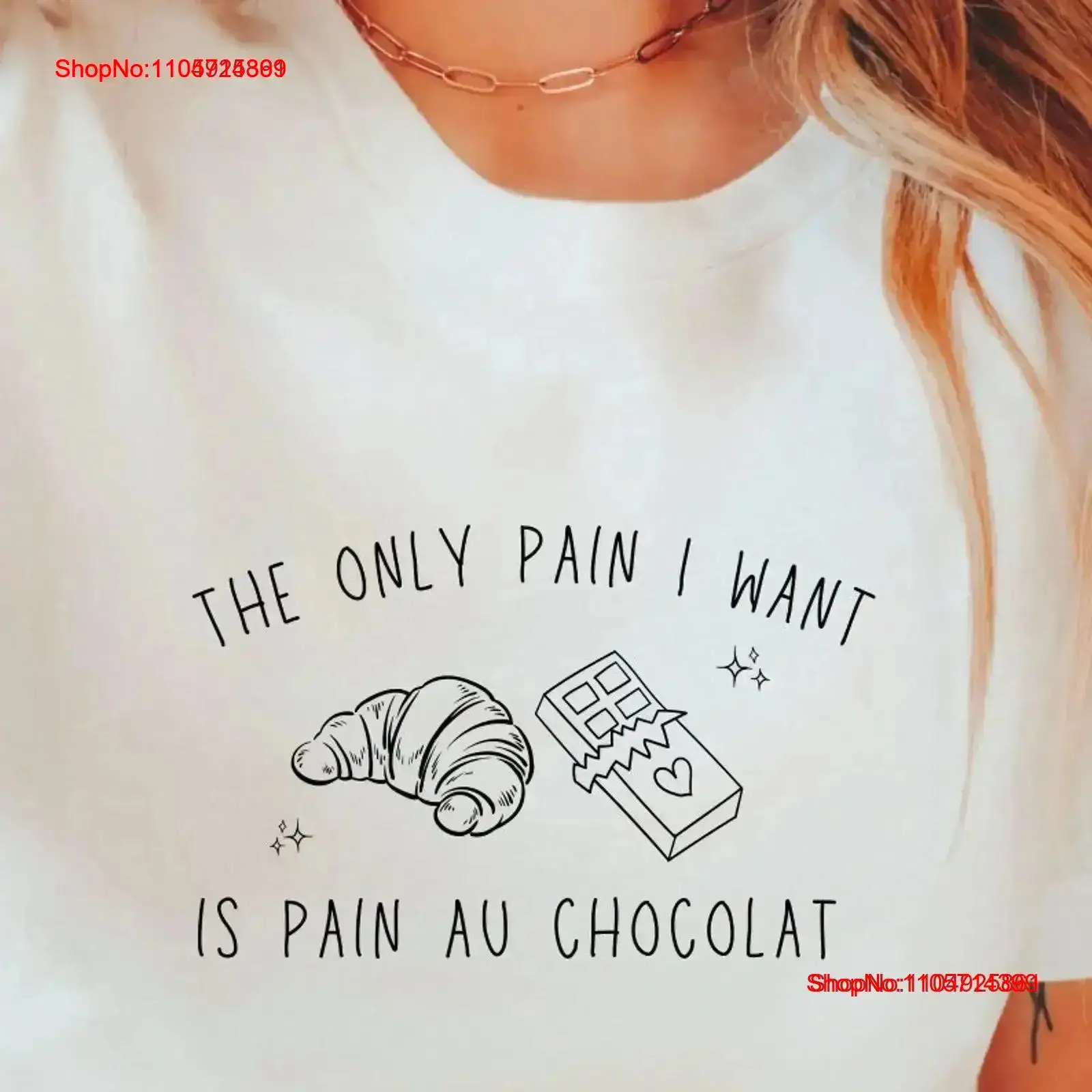 Vintage Fashion Pinterest - Croissant-T-Shirt: Der einzige Schmerz, den ich