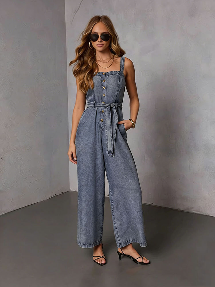 Vintage Fashion Jeans - Sommer Vintage Damen Denim-Jumpsuits 2026 Neu