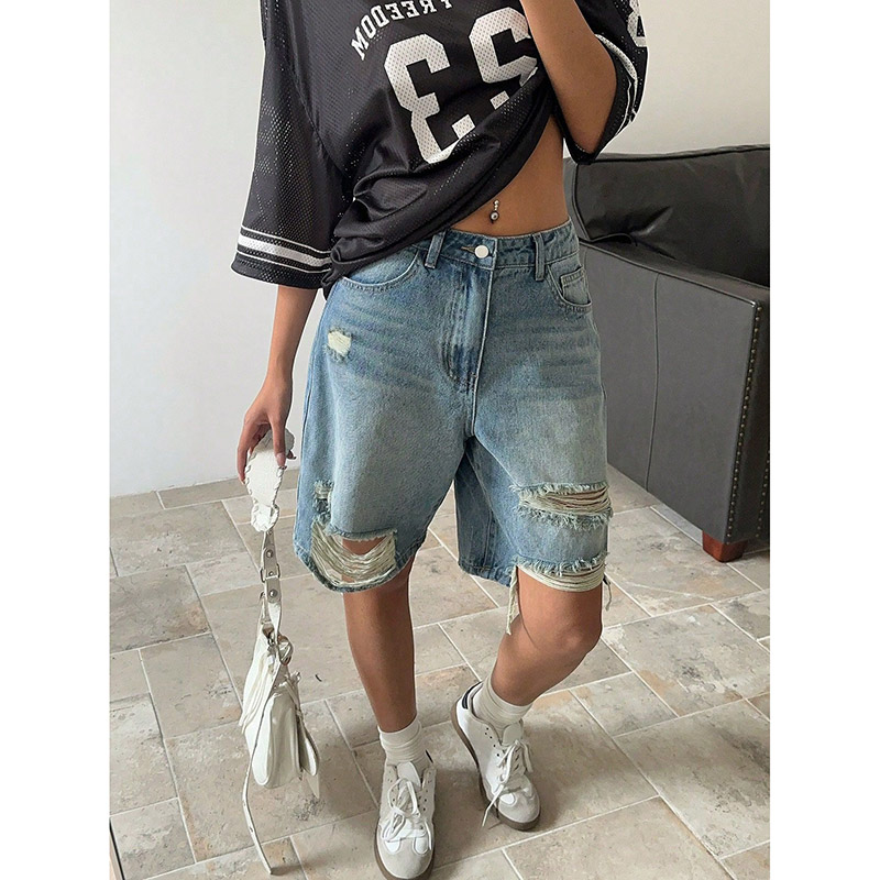 Vintage Fashion Trends 2026 - 2026 Sommer Damen Trend Zerrissene Kurze
