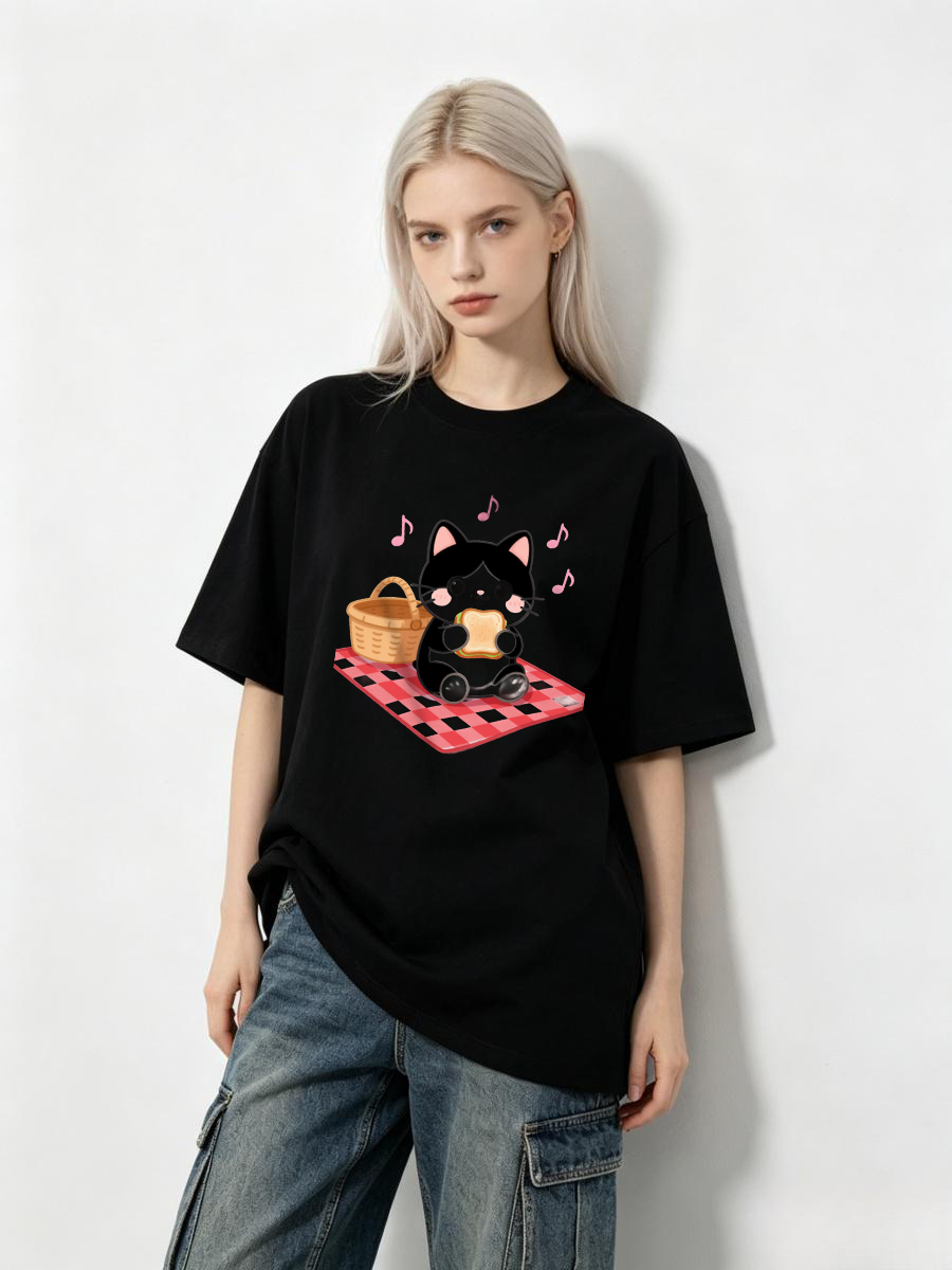 Retro Vintage Korean Fashion - T-Shirt Damen Retro Vintage 90er Y2K