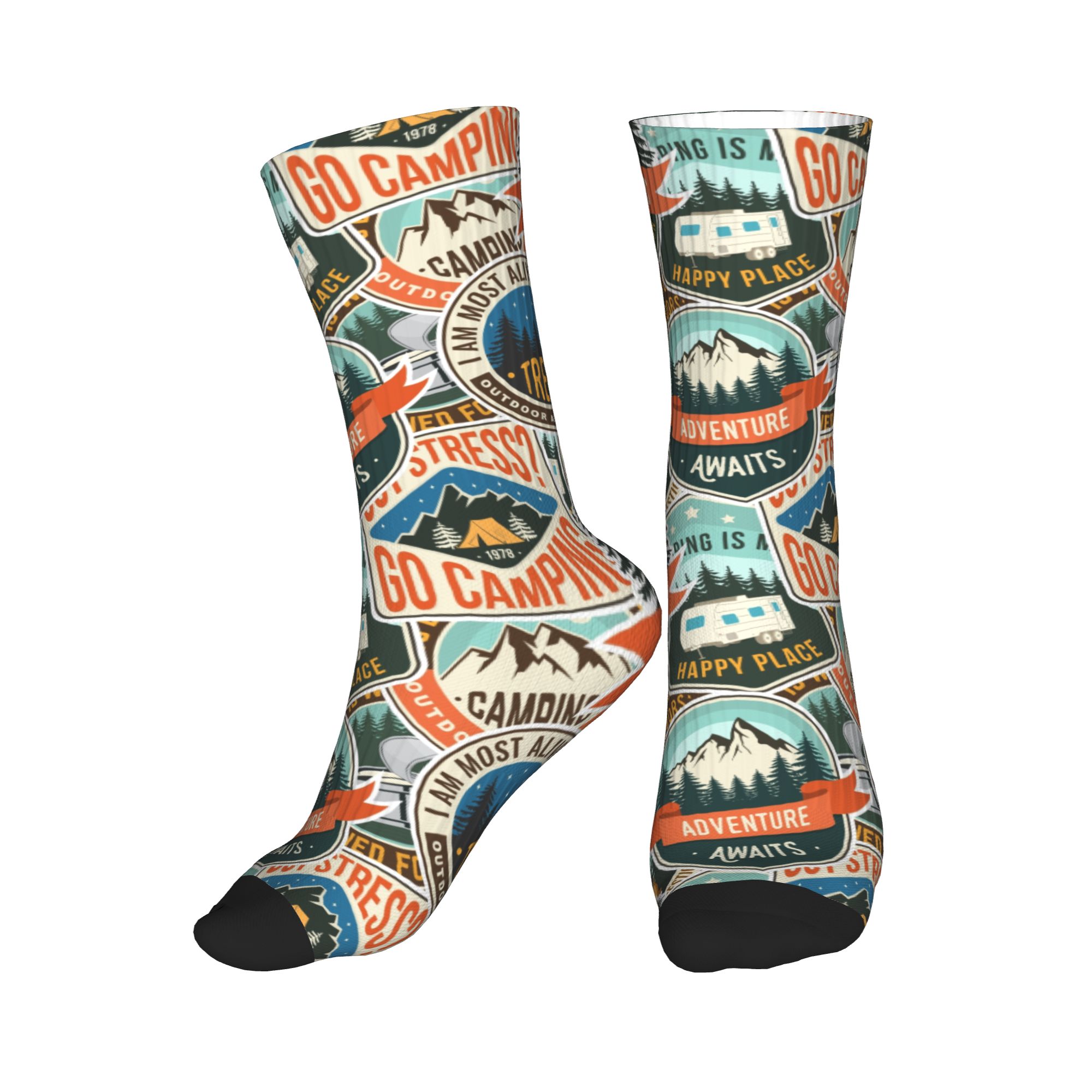 Vintage Outdoor Fashion - Modische Herren-Socken im Vintage-Stil mit Mountain