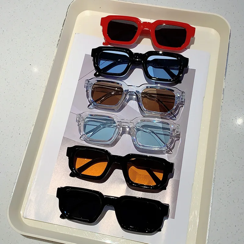 Vintage Outdoor Fashion - Vintage Rechteckige Sonnenbrille für Outdoor-Aktivitäten, Luxusmarken-Design,