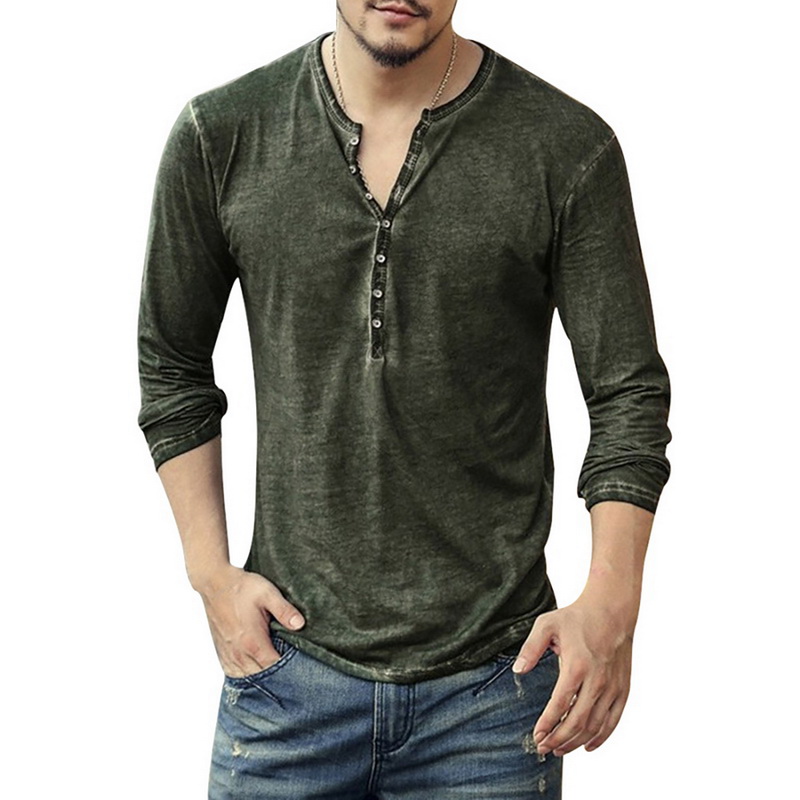 Vintage Fashion Look - Vintage Distressed Herren V-Neck T-Shirt Unterhemd