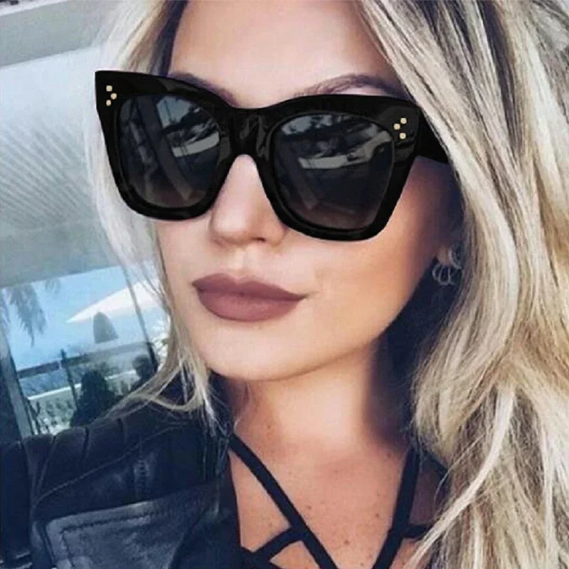 Vintage Fashion Female - Quadratische Retro-Sonnenbrille für Damen und Herren