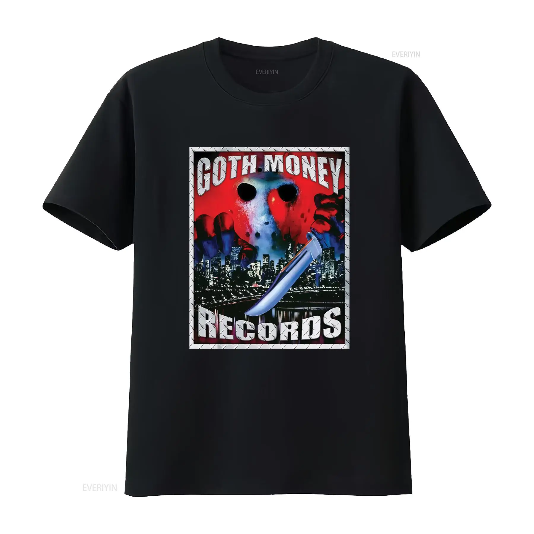 Vintage Fashion Logo - Goth Money Records Jason Logo T-Shirt