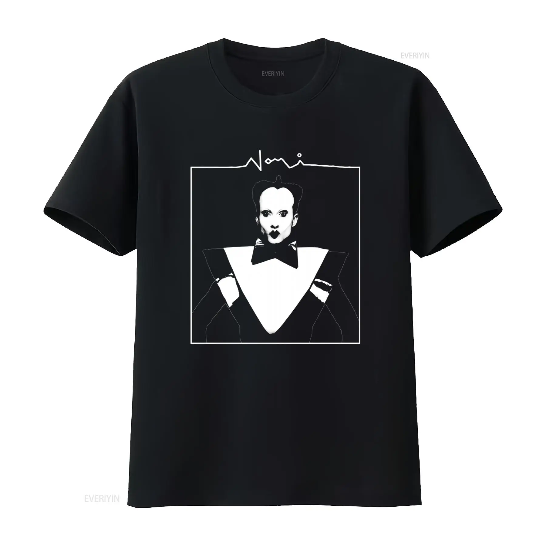 Vintage Fashion Look - Klaus Nomi Face Print Herren-T-Shirt, stilvolles