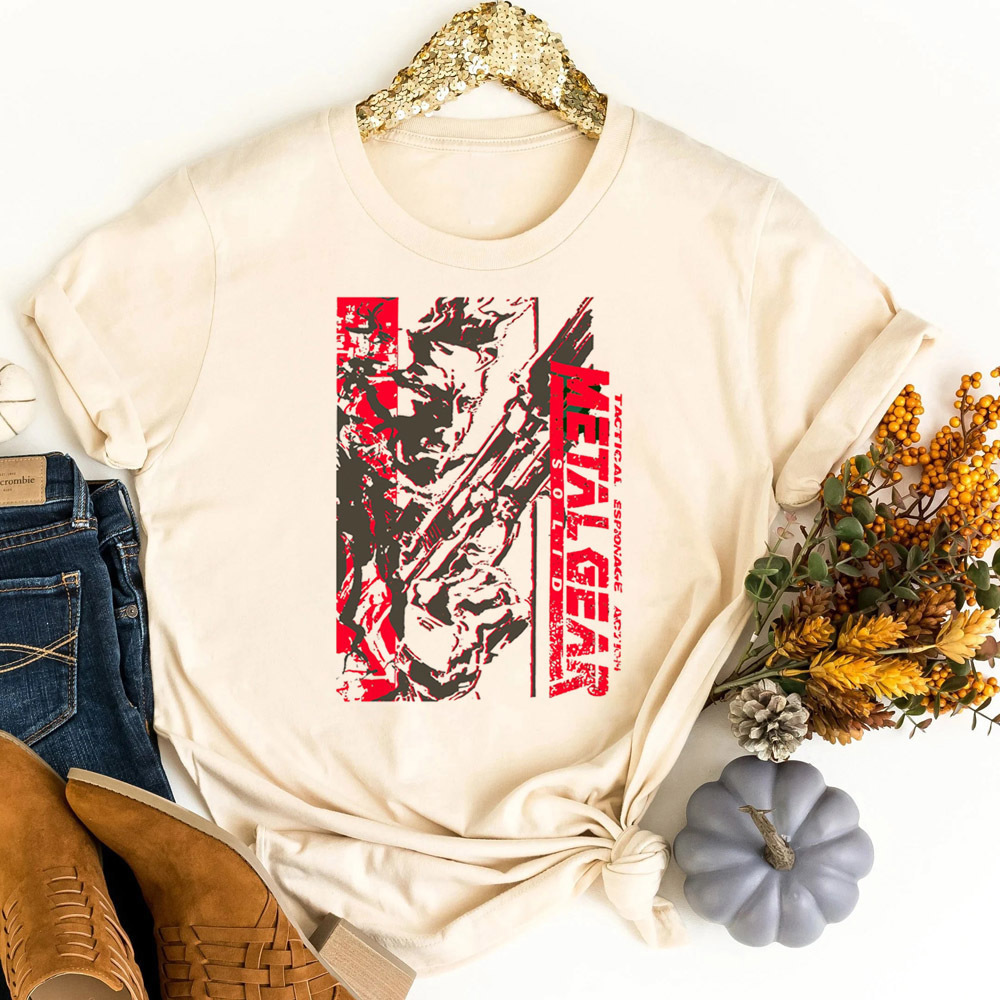 Retro Vintage Korean Fashion - Metal Gear Solid T-Shirt Teen Cutecore