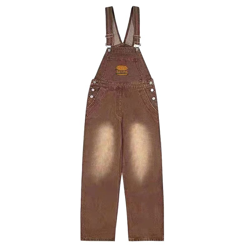 Vintage Fashion Hamburg - American Vintage Brown Denim Hosenträgerhose Damen