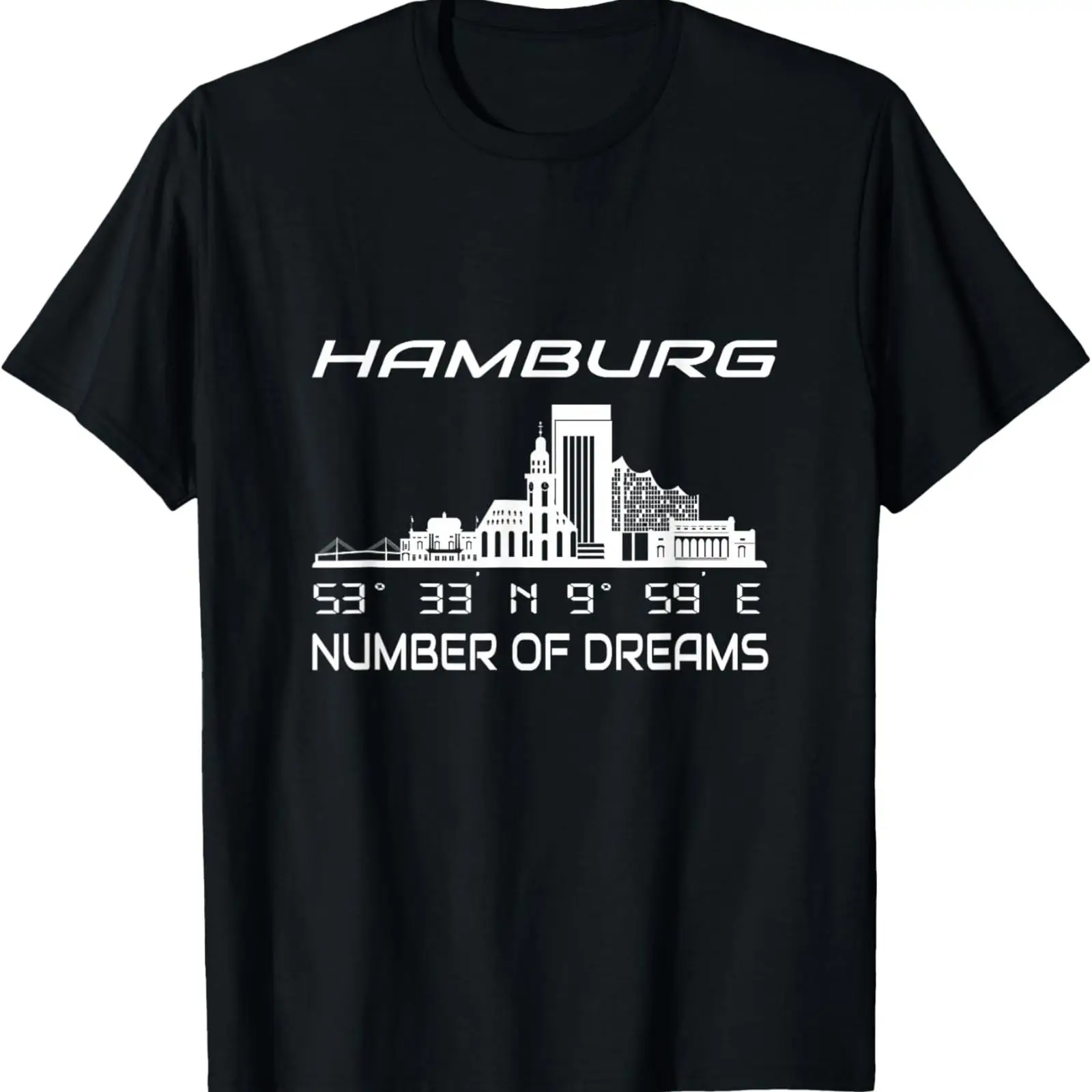 Vintage Fashion Hamburg - GPS-Koordinaten Geographie Deutschland Heimatstadt Hamburg T-Shirt