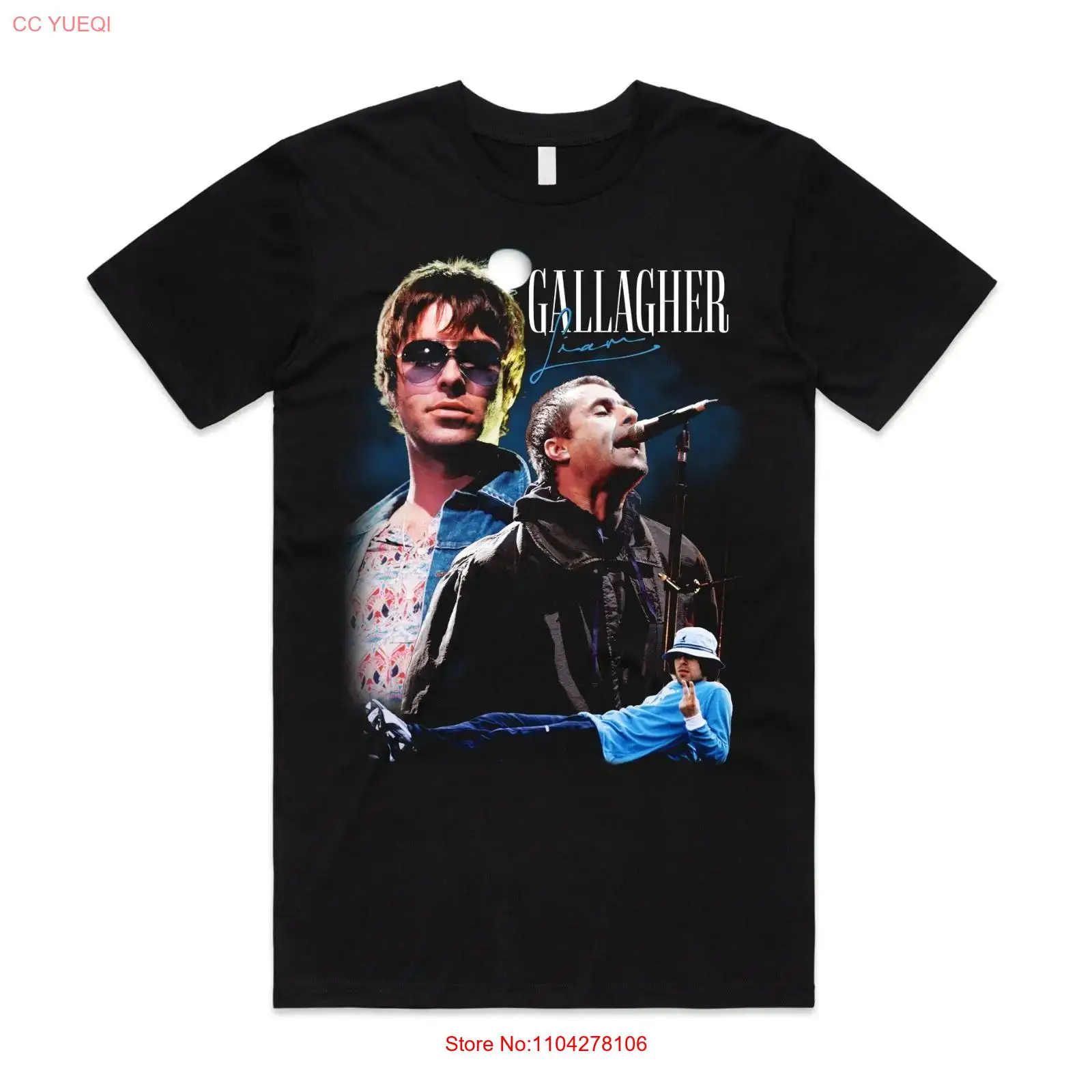 Vintage Fashion Eu - Liam Gallagher Hommage T-Shirt Top Retro
