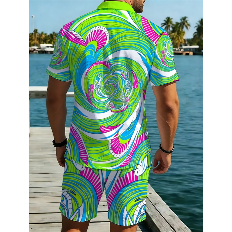 Herren-Sommerhemd-Set mit Text – Printed Floral Shirt Bewertung und Preis