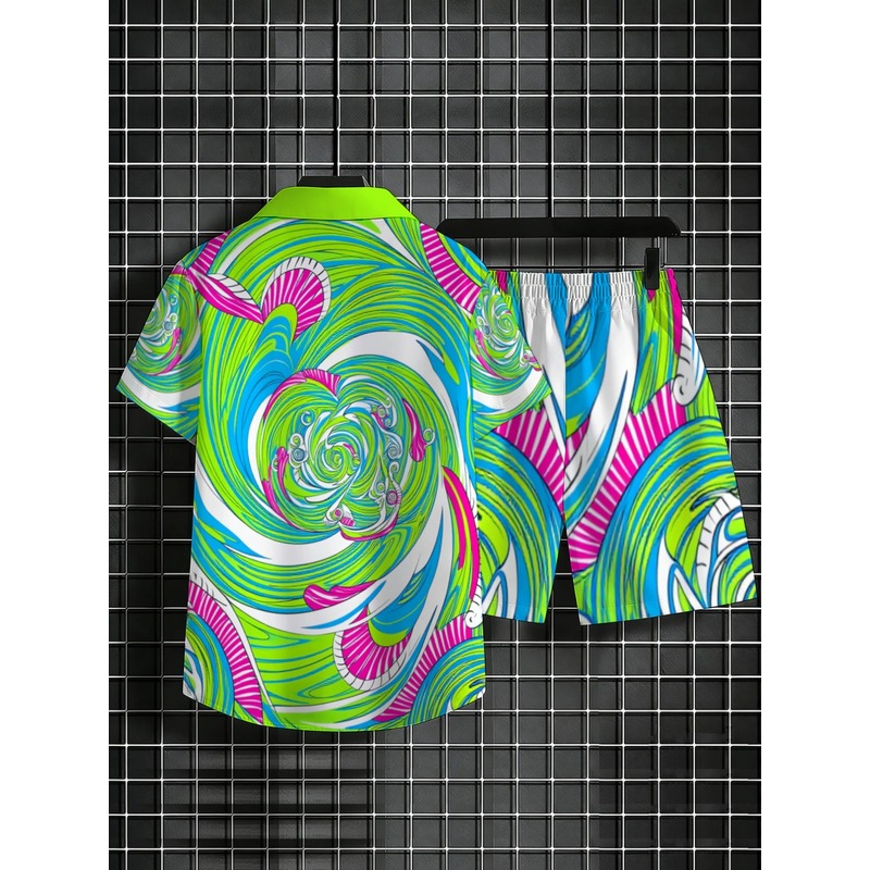Herren-Sommerhemd-Set mit Text – Printed Floral Shirt Bewertung und Preis