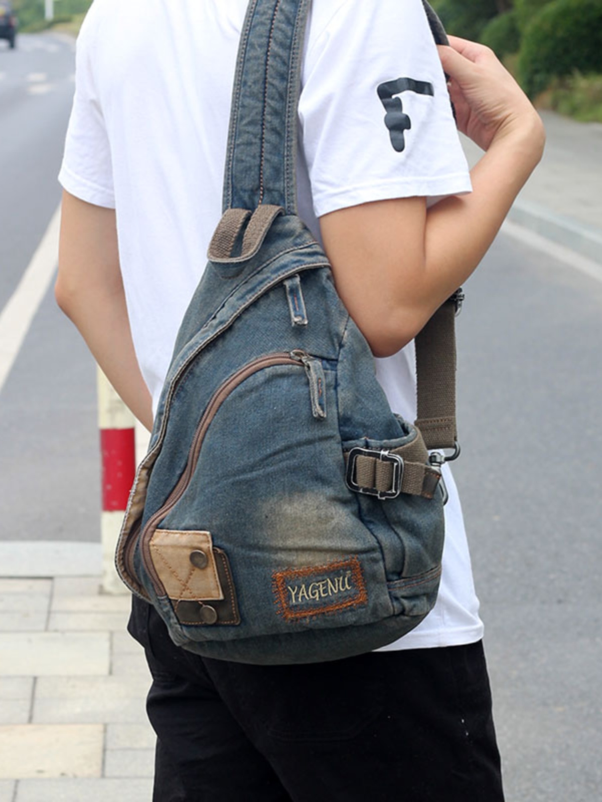 Retro Denim Umhängetasche Unis – Retro Vintage Korean Fashion Bewertung und Preis