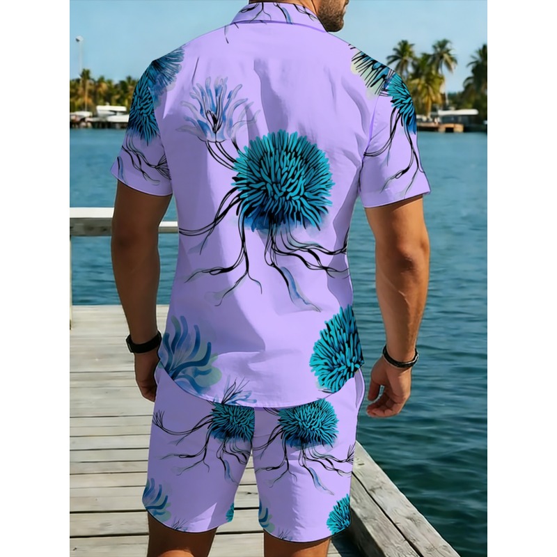 Herren Hawaii-Hemd und Shorts  – Printed Floral Shirt Bewertung und Preis