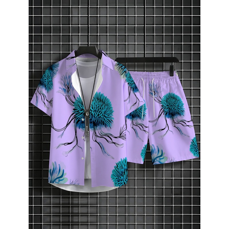 Herren Hawaii-Hemd und Shorts  – Printed Floral Shirt Bewertung und Preis