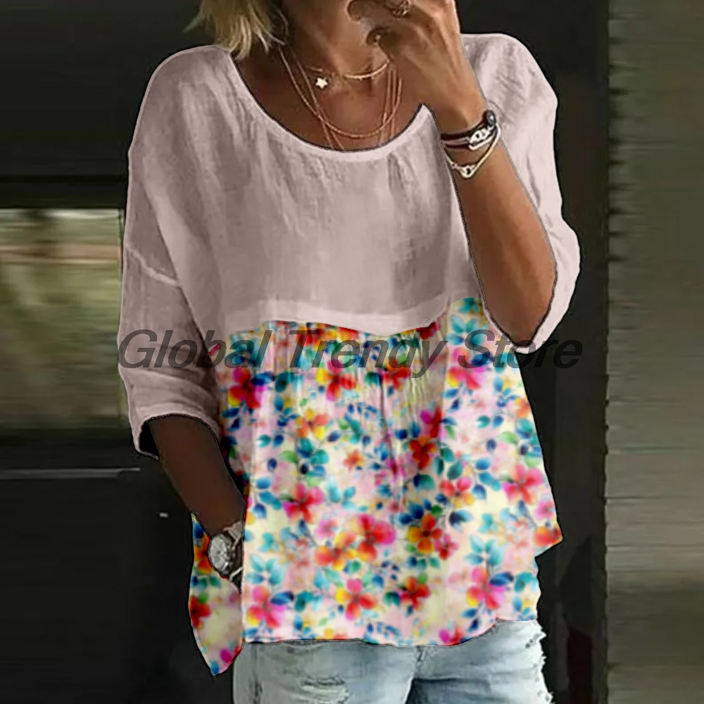 Damen-Bluse mit lässigem Blume – Printed Floral Shirt Bewertung und Preis