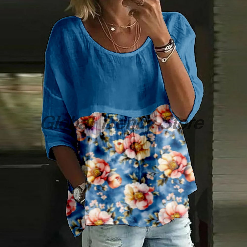 Damen-Bluse mit lässigem Blume – Printed Floral Shirt Bewertung und Preis