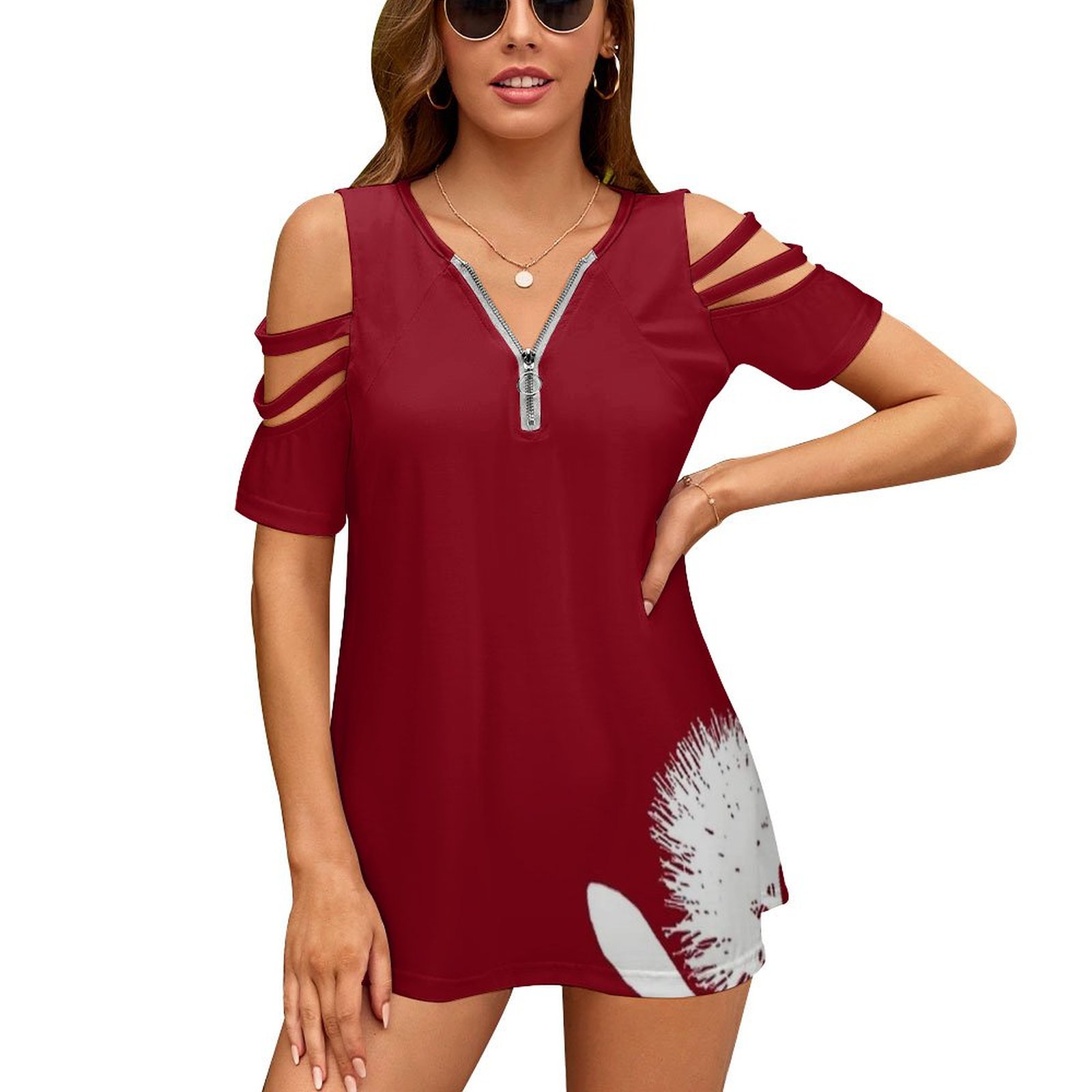 Pohutukawa-Weiß auf Rot Damen  – Vintage Fashion Nz Bewertung und Preis