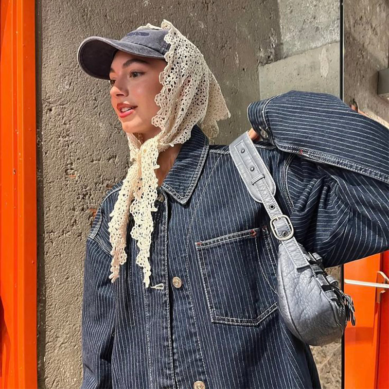 Gehäkelter Spitzen-Dreieckssch – Vintage Fashion Look Bewertung und Preis