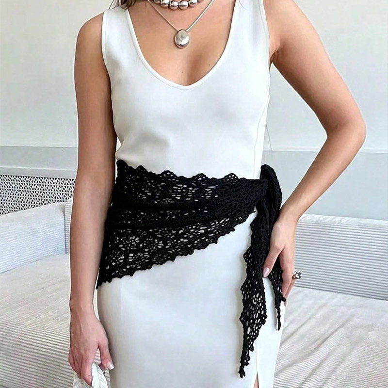 Gehäkelter Spitzen-Dreieckssch – Vintage Fashion Look Bewertung und Preis