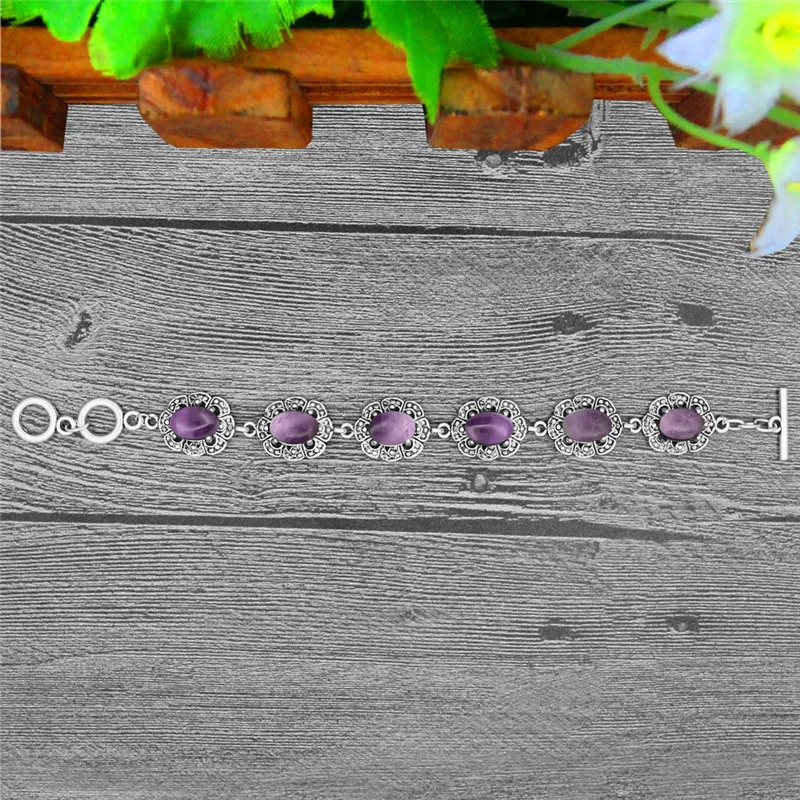 Oval Amethysten Armband Plum B – Vintage Fashion Look Bewertung und Preis