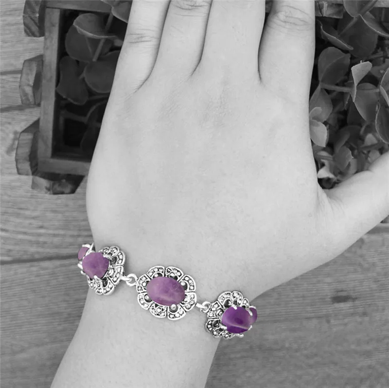 Oval Amethysten Armband Plum B – Vintage Fashion Look Bewertung und Preis