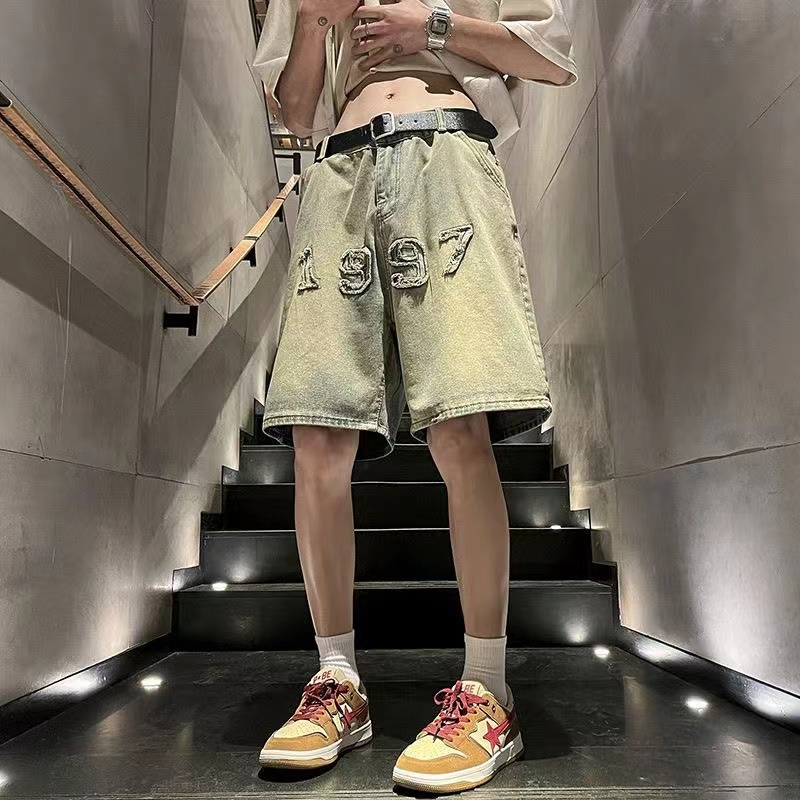 Herren-Denim-Shorts in Schlamm – Vintage Fashion Instagram Bewertung und Preis