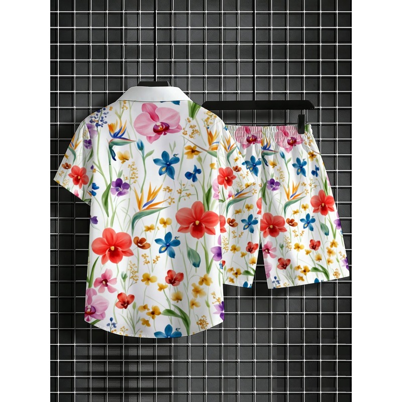 Herren Sommer Blumendruck Kurz – Printed Floral Shirt Bewertung und Preis