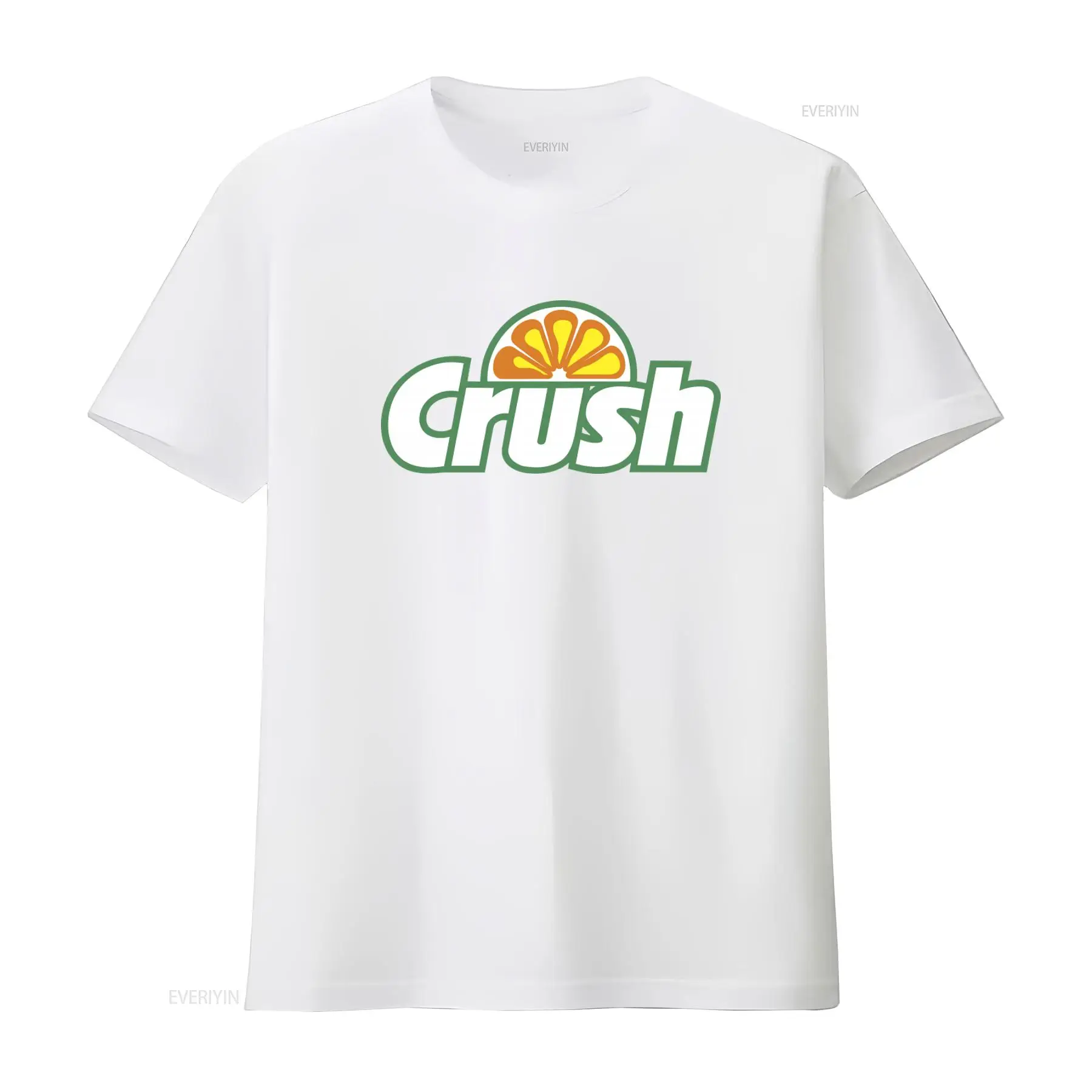 T-Shirt mit Orange-Crush-Logo  – Vintage Fashion Logo Bewertung und Preis