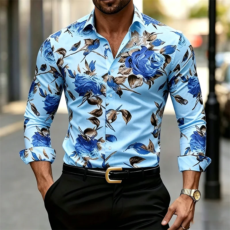 Herren Langarm-Hemd mit Kragen – Printed Floral Shirt Bewertung und Preis