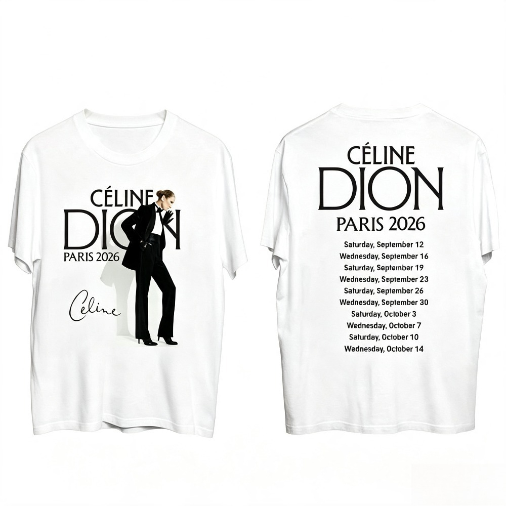 Celine Dion Paris 2026 Tour T- – Vintage Fashion In Paris Bewertung und Preis