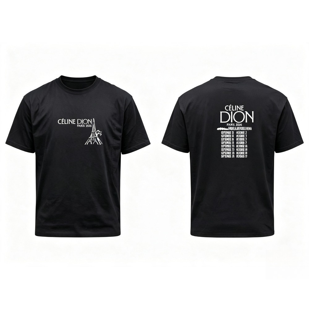 Celine Dion Paris 2026 Tour T- – Vintage Fashion In Paris Bewertung und Preis