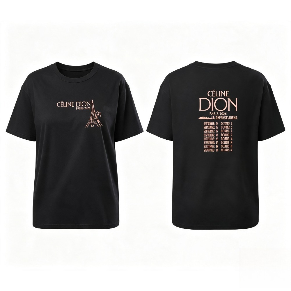 Celine Dion Paris 2026 Tour T- – Vintage Fashion In Paris Bewertung und Preis