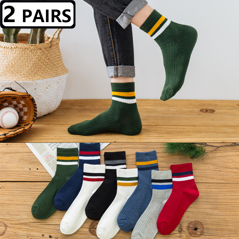 2 Paar Herrensocken, gestreift – Vintage Fashion Eu Bewertung und Preis