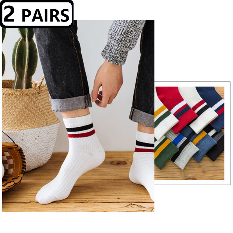 2 Paar Herrensocken, gestreift – Vintage Fashion Eu Bewertung und Preis