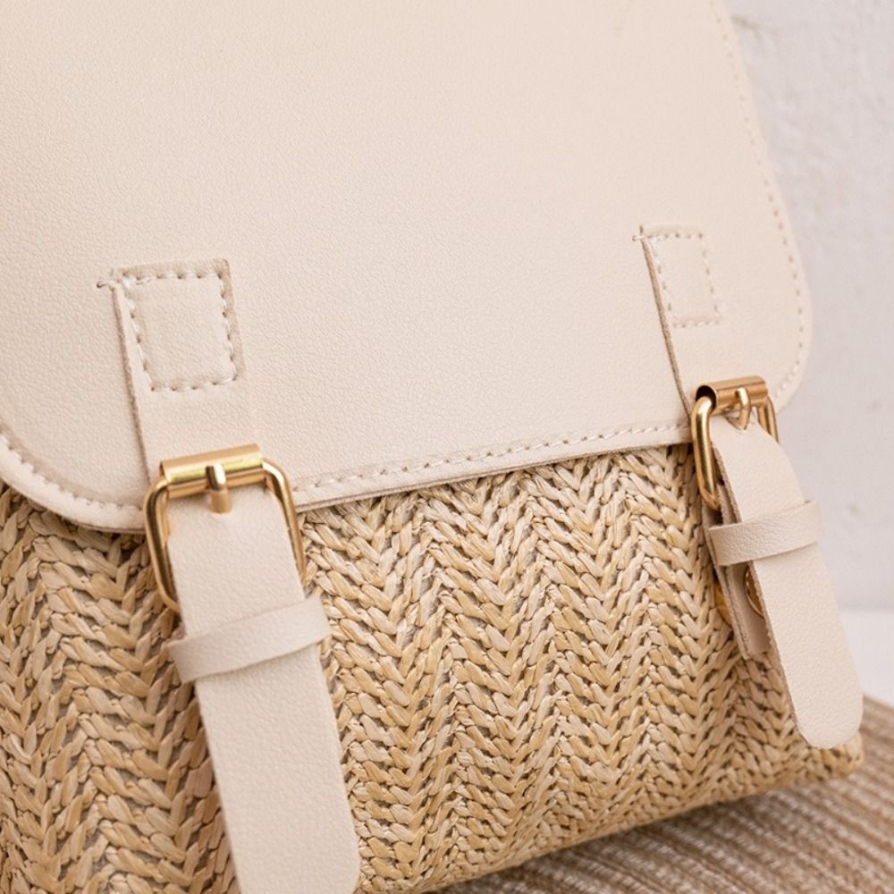 Modischer PU-Leder Stroh-Rucks – Vintage Fashion Look Bewertung und Preis