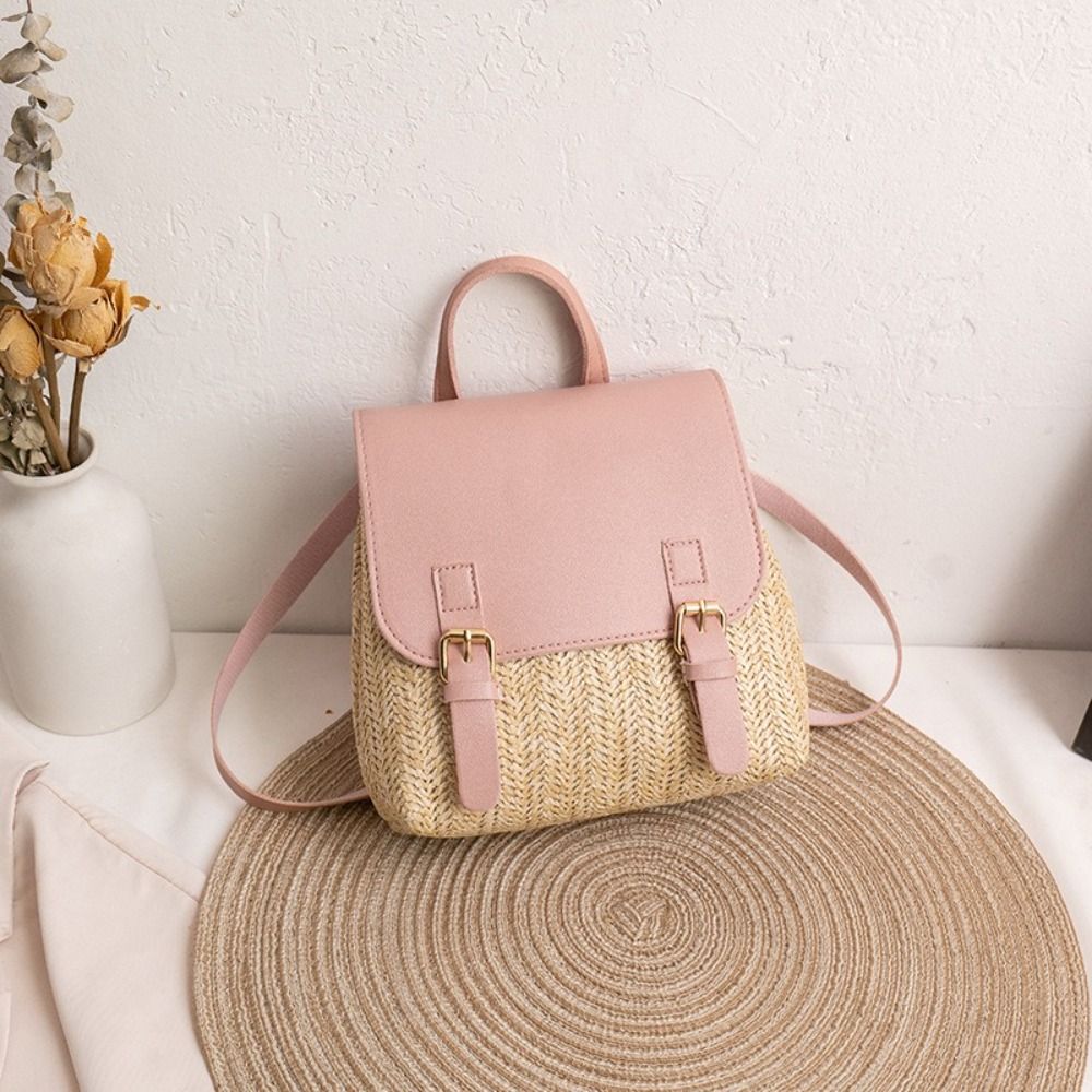 Modischer PU-Leder Stroh-Rucks – Vintage Fashion Look Bewertung und Preis