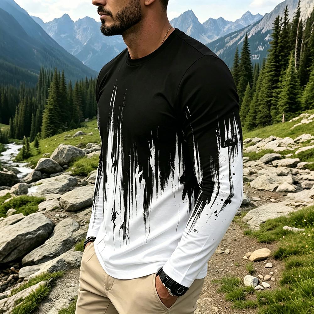 Herren Gradient Ink Splash Lan – Usa Vintage Fashion Bewertung und Preis