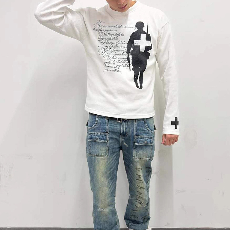 Modisches Harajuku-T-Shirt mit – Usa Vintage Fashion Bewertung und Preis